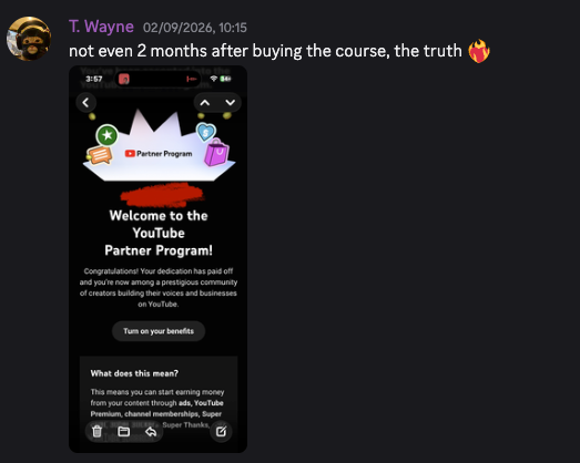 Accepted into the YouTube Partner Program